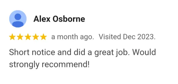 Positive client feedback for AllJos construction cleaning